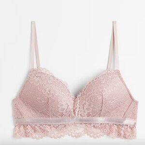 Pink Lace Push-Up Bralette women's size 32A